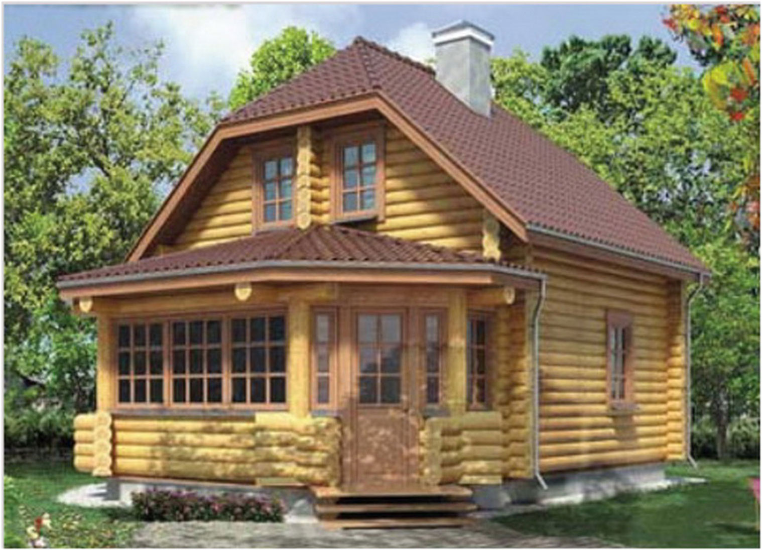 Строительство дачного дома из дерева