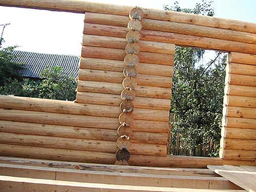 Возведение стен деревянного дома