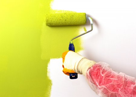 Как покрасить оштукатуренную стену